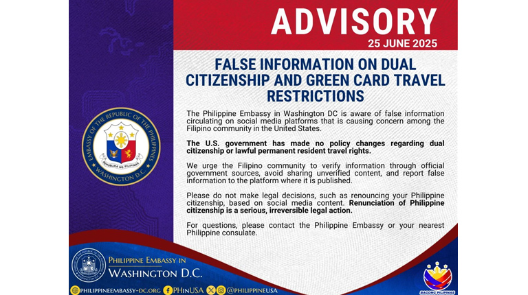 FALSE INFORMATION ON DUAL CITIZENSHIP AND GREEN CARD TRAVEL RESTRICTIONS