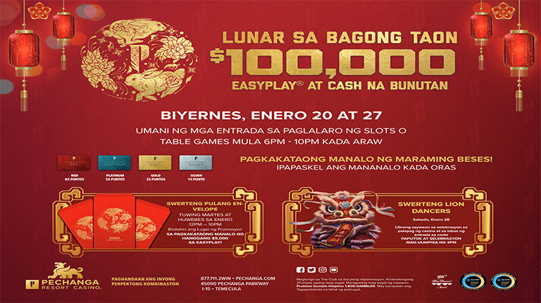 Pechanga Resort Casino Celebrates the Year of the Rabbit with $100,000 EasyPlay and Cash Drawings