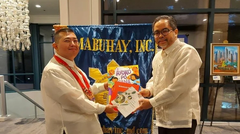Embassy Hands Over Books For Mabuhay Inc. Culture School