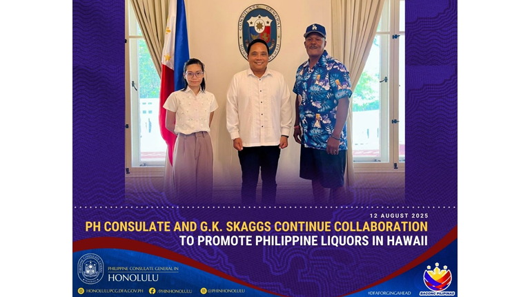 PH CONSULATE AND G.K. SKAGGS CONTINUE COLLABORATION TO PROMOTE PHILIPPINE LIQUORS IN HAWAII