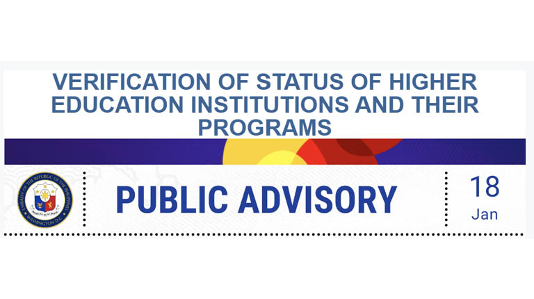 VERIFICATION OF STATUS OF HIGHER EDUCATION INSTITUTIONS AND THEIR PROGRAMS