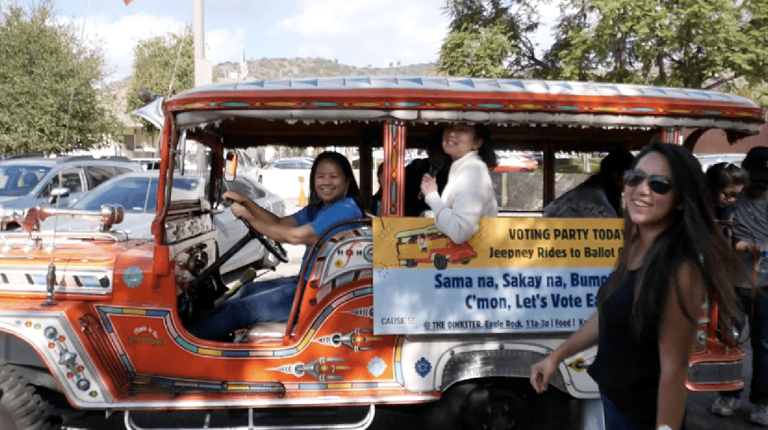 'Vehicle for Change': Fil-Am voters drive to polls in jeepney