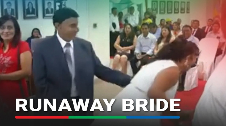 Peru's runaway bride leaves groom at altar