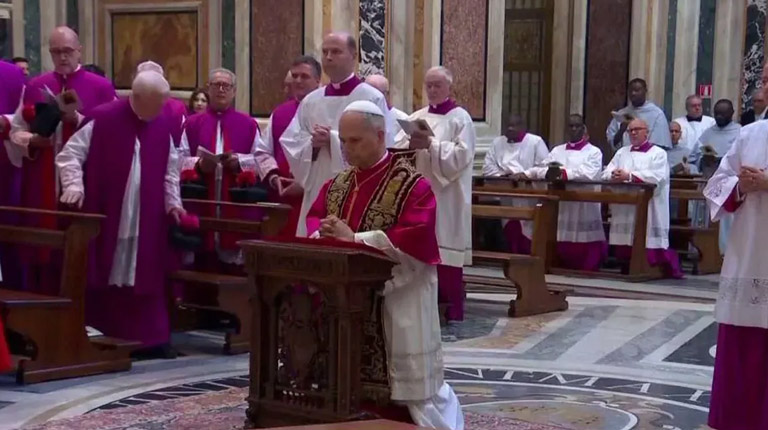 Pope Leo pays respects to late Pope Francis in Basilica of St Mary Major